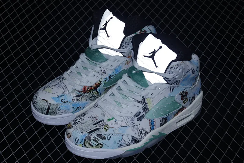 All Categories Air Jordan Jordan Series Basketball Shoes Air Jordan 5 Air Jordan 5 Retro "Wings" AJ5 Joe 5 Emerald Green Wings Graffiti 3M Luminous AV2405-900